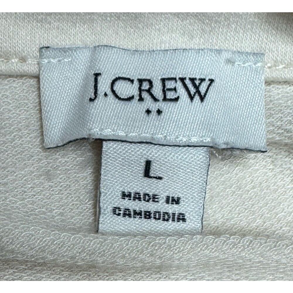 J.Crew Top Shirt Cream Women’s Large Collared Long Sleeve Neutral Minimalist - Picture 7 of 8